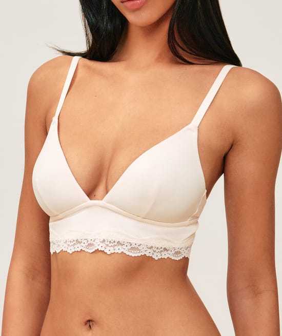 Triangle bra in microfiber;