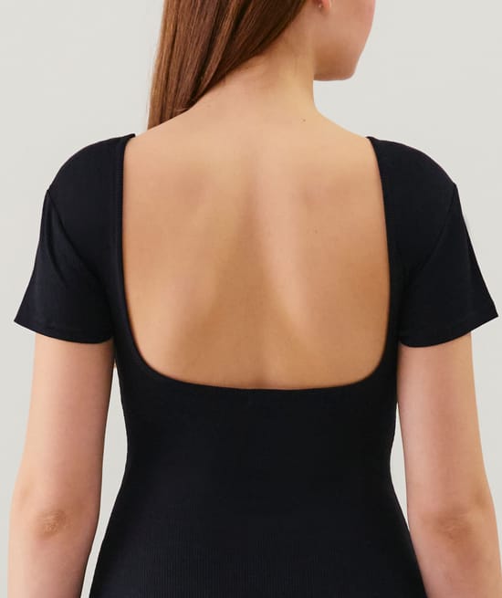 Lange jersey jurk;