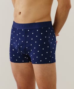 Patterned cotton boxer shorts;