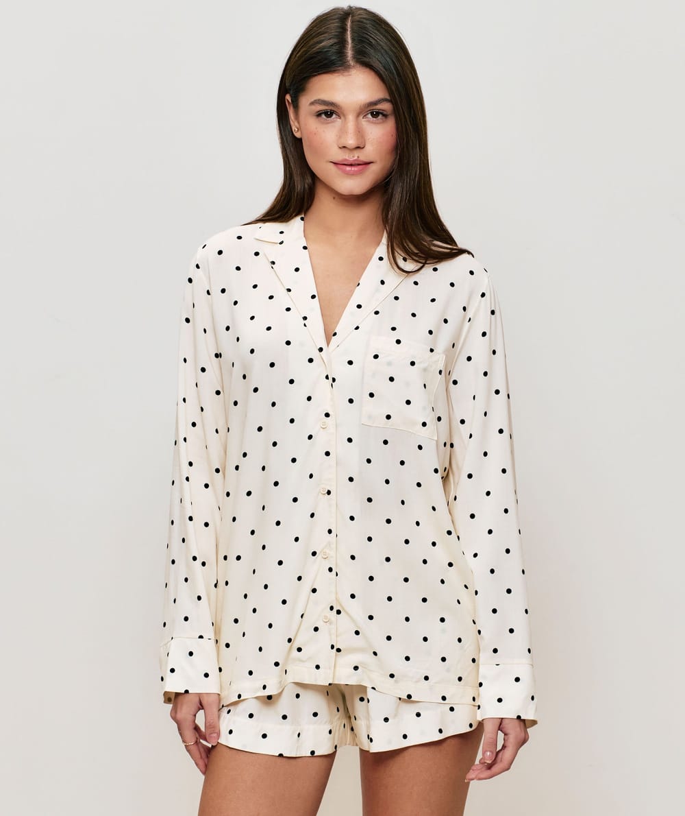 Chemise motifs pois;