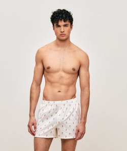 Cotton boxer shorts with ice cream patterns;
