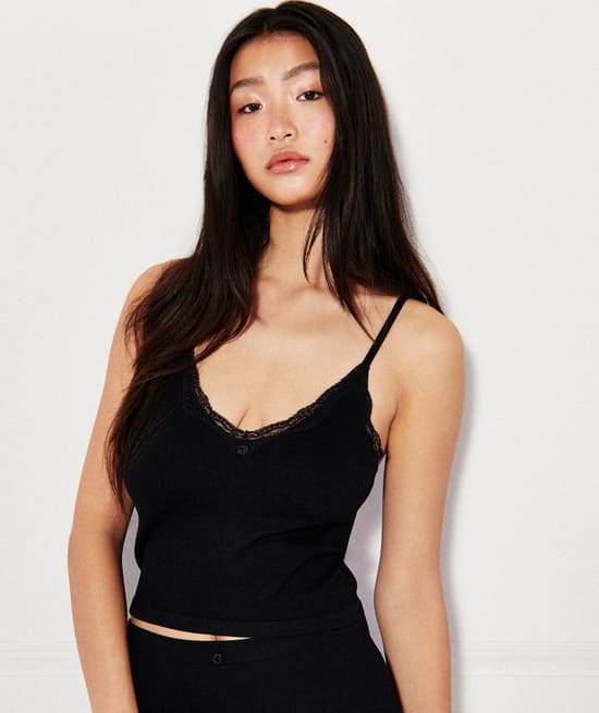 Top with thin straps;