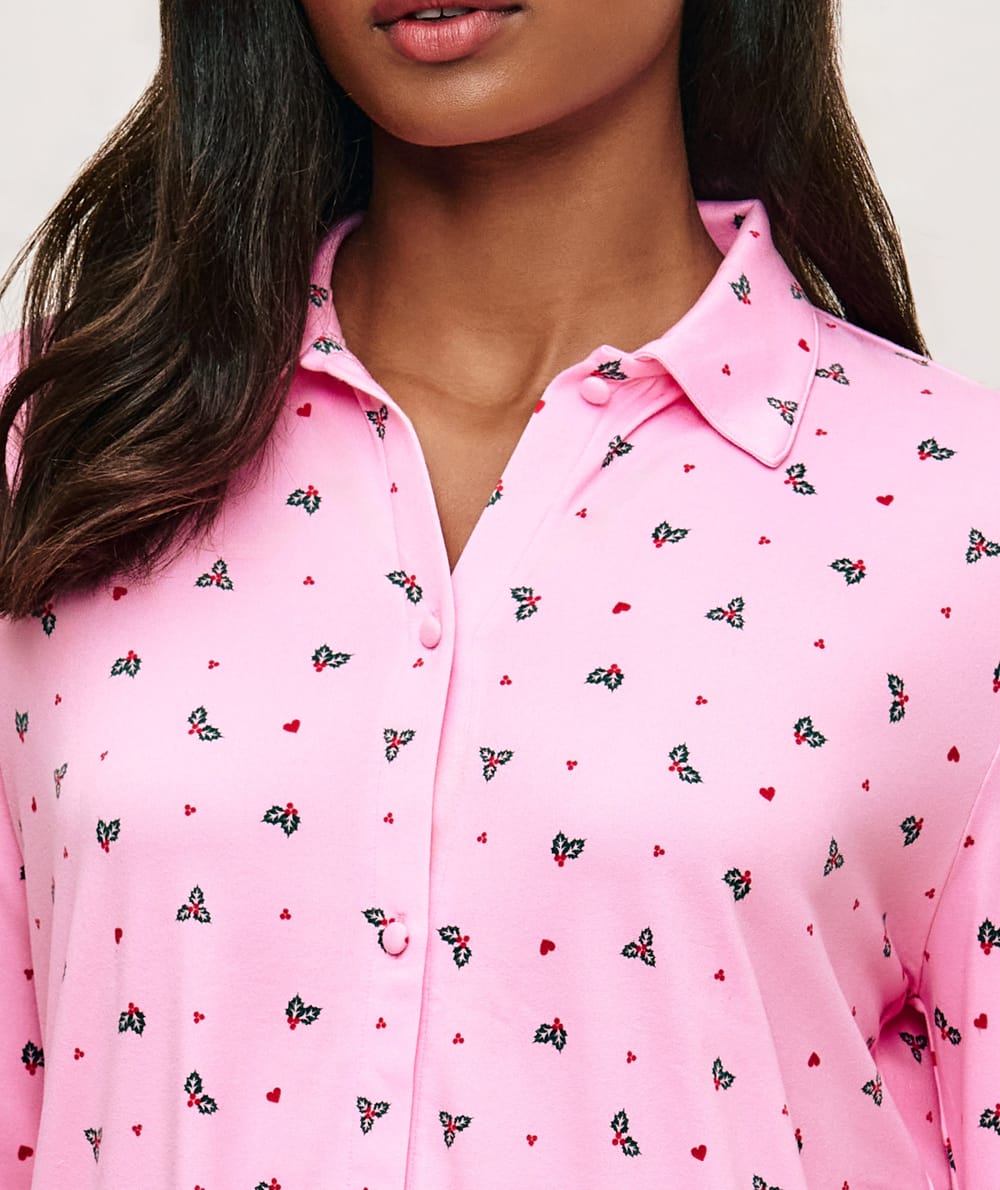 Patterned jersey pyjama set;