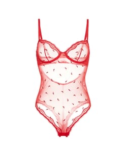 Body corbeille avec broderies piments;