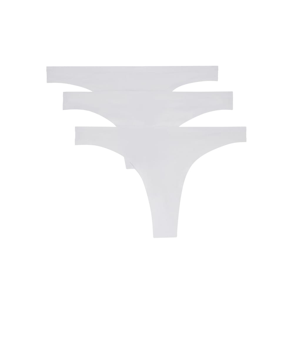 Set of three microfiber thongs;