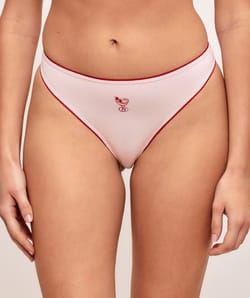 Lot de 3 strings coton &agrave; motifs;