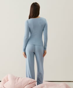 Wrap pointelle T-shirt;