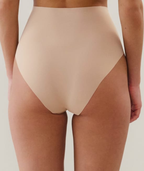 Culotte taille haute en microfibre;