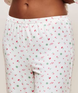 Patterned jersey pajama set;