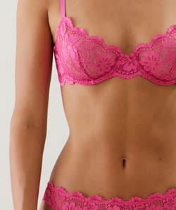 Balconette lace bra;