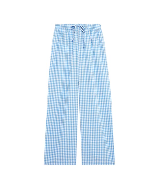 Pantalon droit vichy;