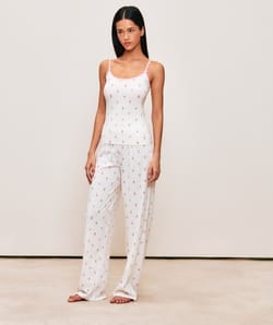 Ice cream patterned jersey pants;