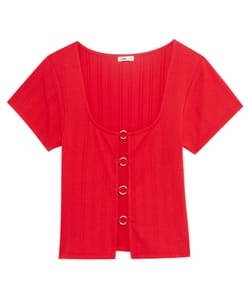 Top with golden rings;