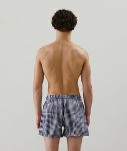 Checked boxer shorts;