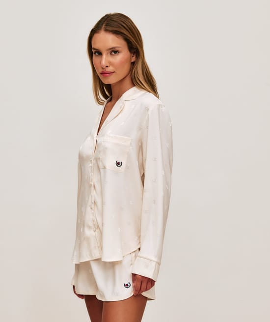 Champion satin shirt;