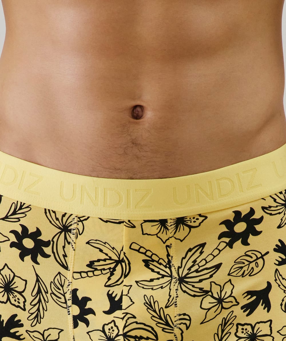 Cotton boxer shorts with pattern;