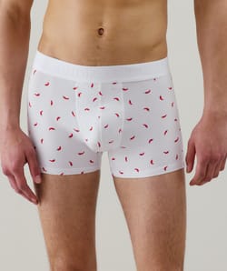 Cotton boxer shorts with pattern;