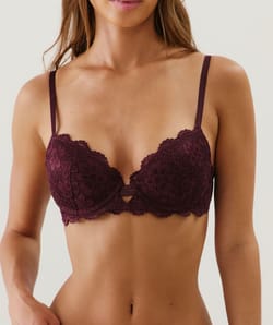Lace push-up bra;