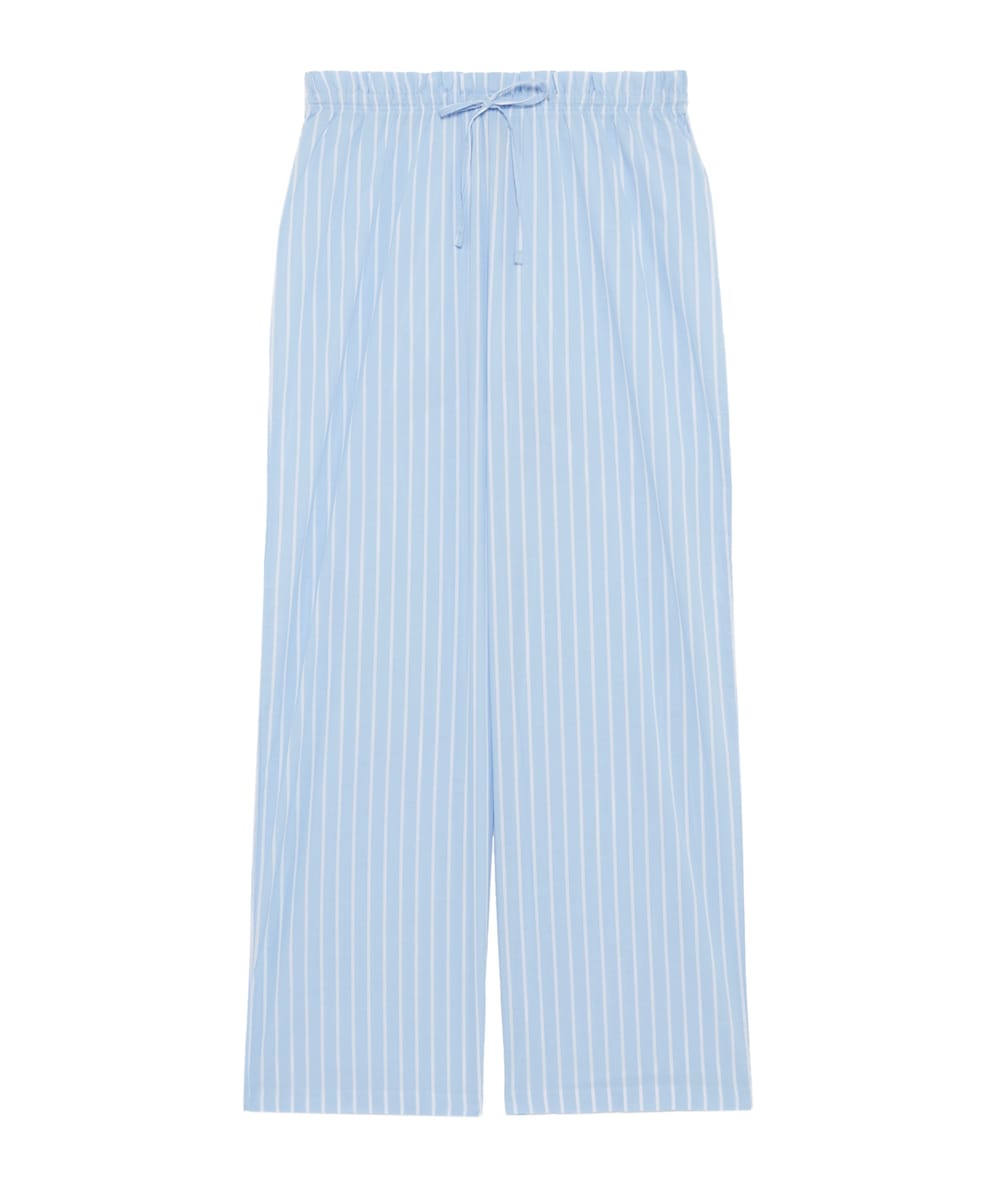 Cotton striped trousers;
