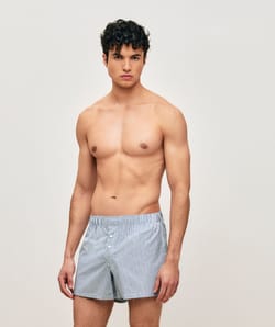 Gestreepte katoenen boxershort;