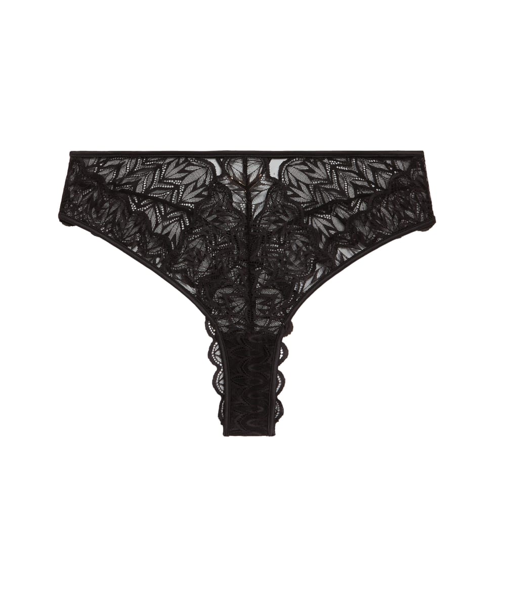 Tanga taille haute en dentelle;