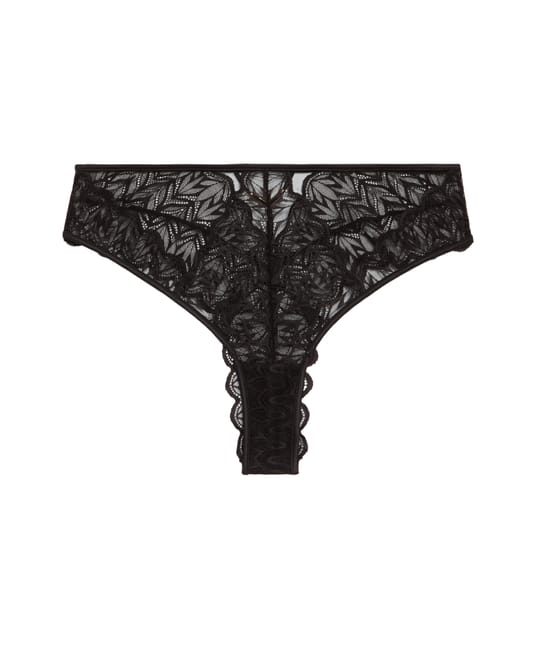 High-rise lace tanga;