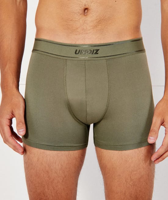 Plain microfibre boxer shorts;