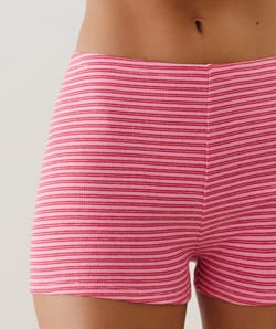 Short en jersey à rayures;