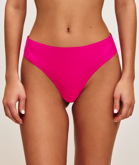 Microfiber and lace panties;