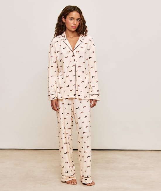 Dachshund printed jersey pants Chlosertoyou;
