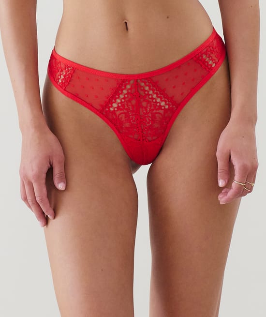 Lace thong;