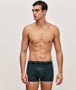 Plain cotton boxer shorts;