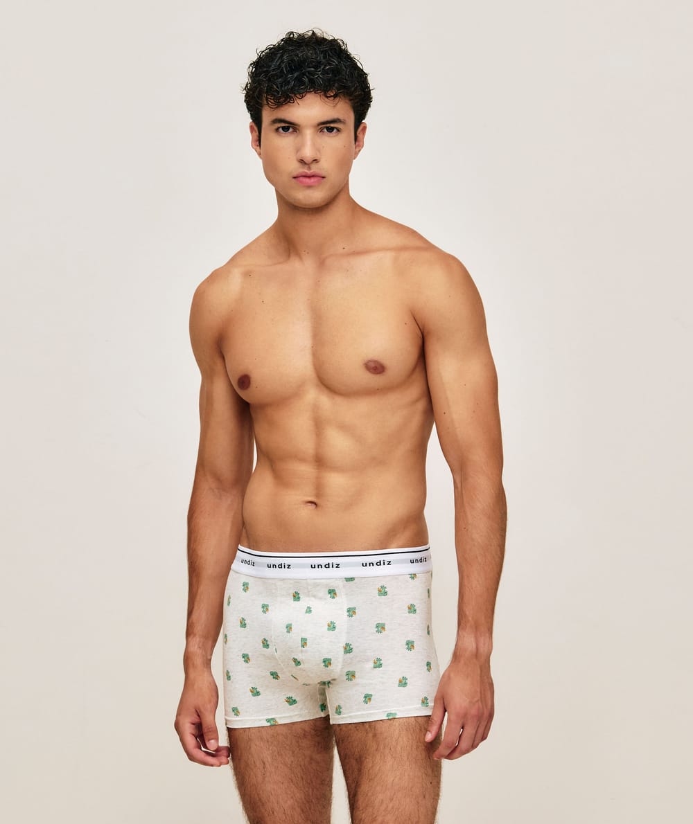 Boxer en coton imprim&eacute; canards;