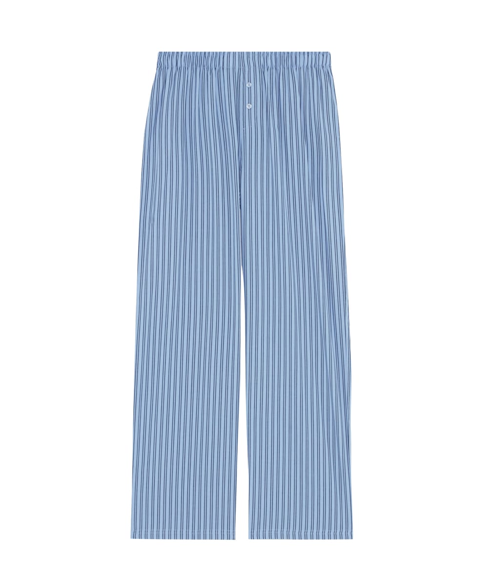 Pantalon à rayures en coton;