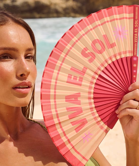 Printed fan 'Viva el sol';