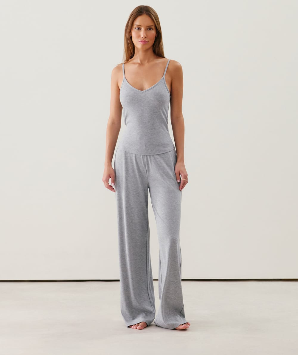 Pantalon lurex côtelé;
