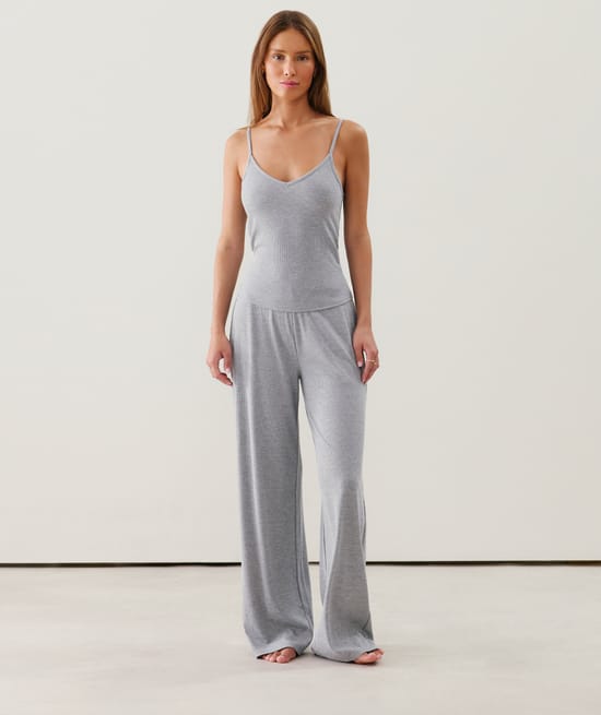 Pantalon lurex côtelé;