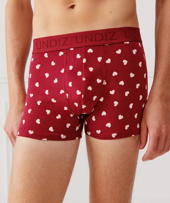 Boxer en coton à motifs;