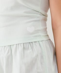 Débardeur en jersey côtelé;