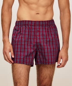 Cotton checked boxers;