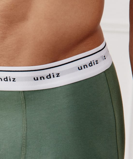 Effen katoenen boxershort;