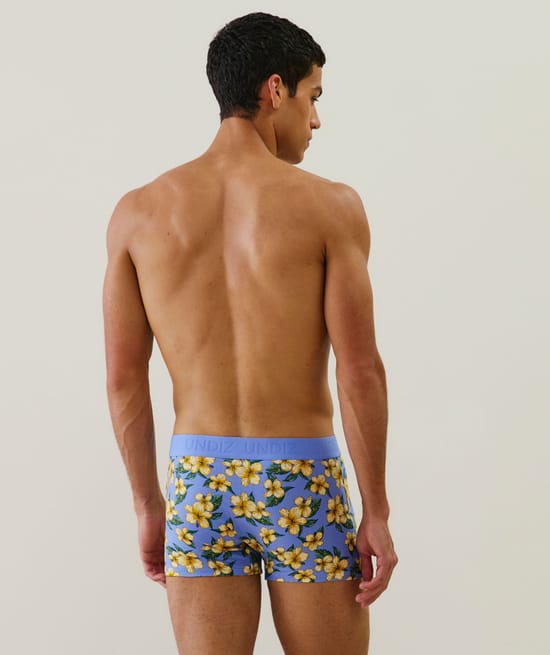 Cotton boxer shorts with pattern;