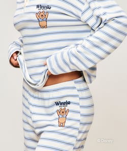 Winnie the Pooh striped jersey pants;