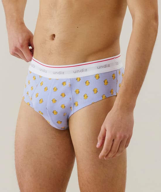 Slip de algodón estampado;