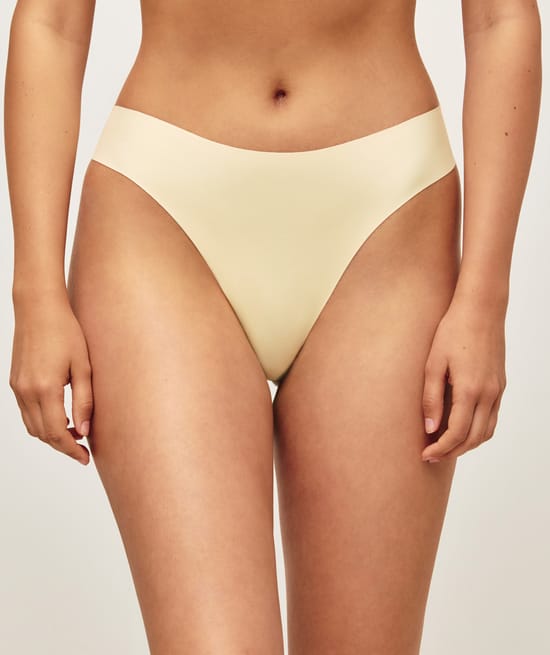 Microfiber and lace panties;