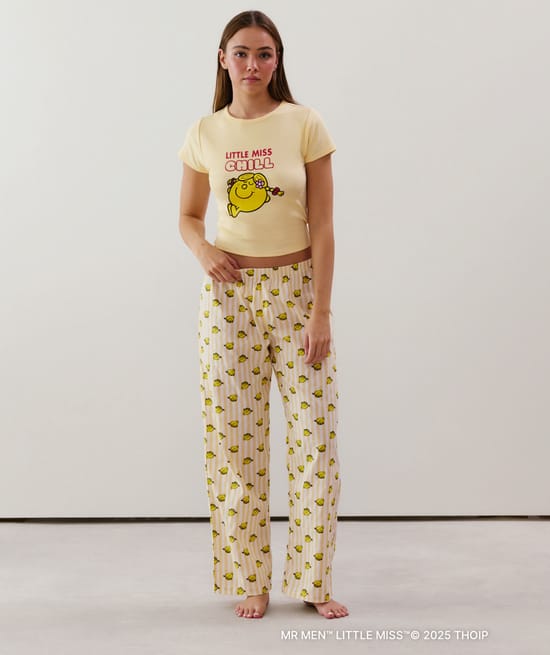 Top court en jersey jaune Little miss Chill;