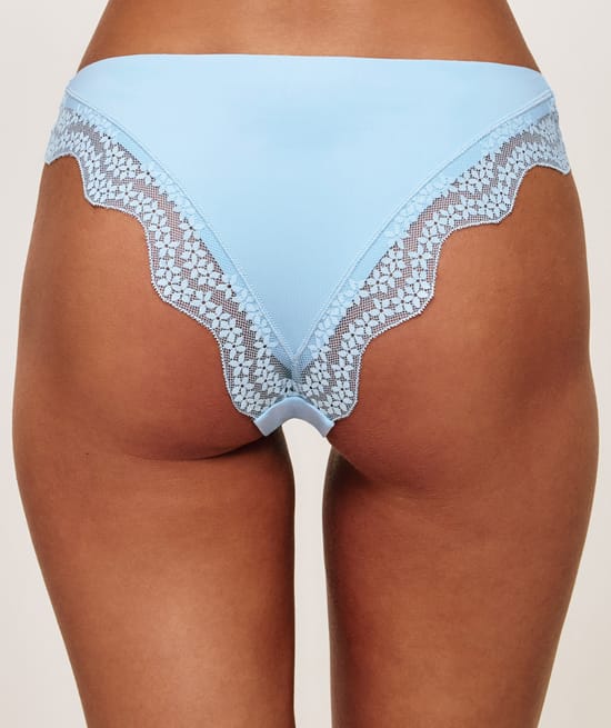 Culotte microfibre et dentelle;