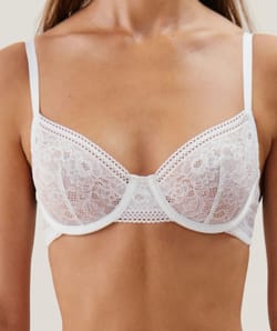 Lace balconette bra;