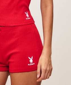 Shorts de algod&oacute;n con patr&oacute;n de Playboy;
