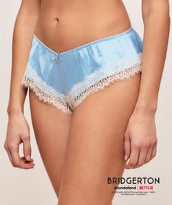 Satin and lace cheeky Bridgerton;